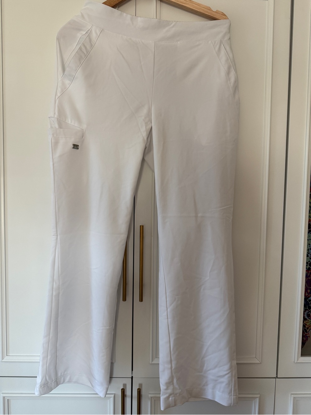 Grey's Anatomy White Women's Scrub Pants - Straight Leg
